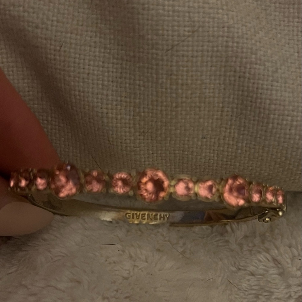 Givenchy Gold Bracelet with Pink Accents